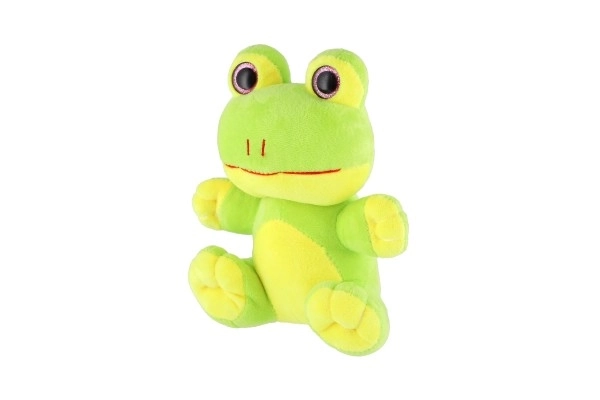 Animal en peluche grandes yeux 18 cm sur carte