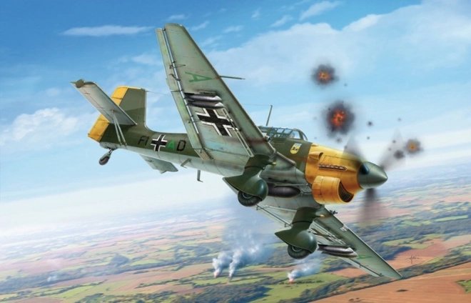 Maquette d'avion Junkers JU-87 B Stuka Bataille d'Angleterre