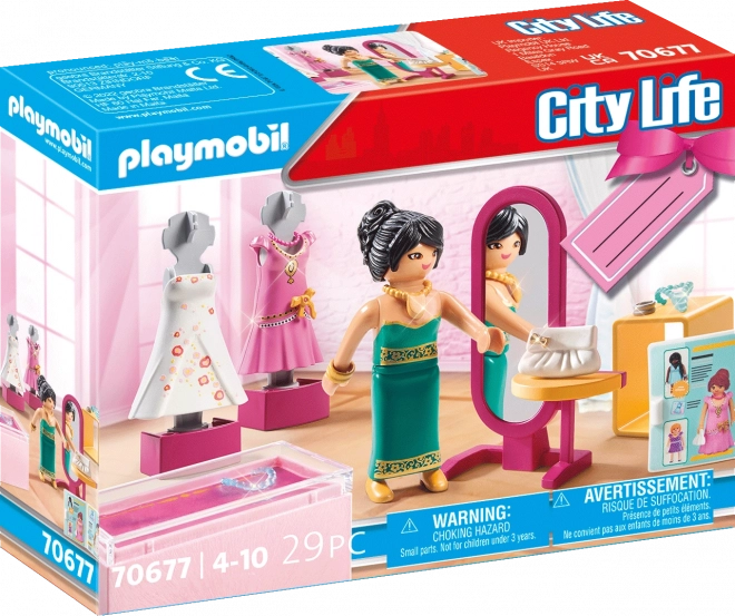 PLAYMOBIL® City Life 70677 Set cadeau Boutique avec mode de soirée