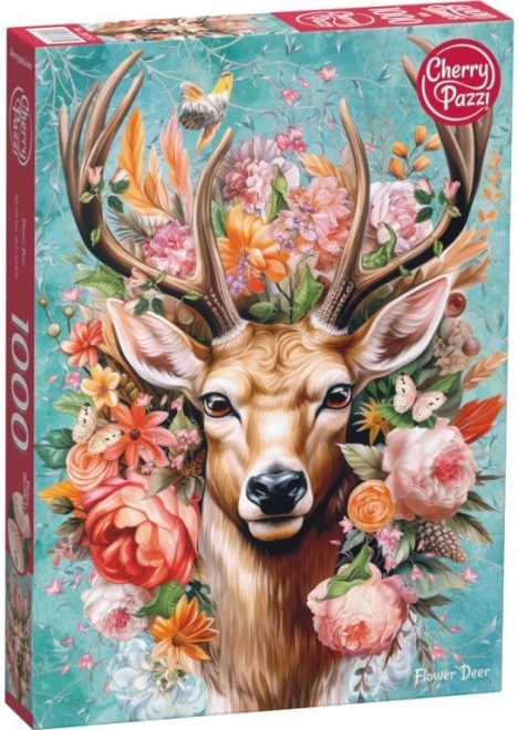 Puzzle cerf dans les fleurs 1000 pièces