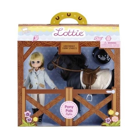 Poupée Lottie en tenue d'équitation avec cheval