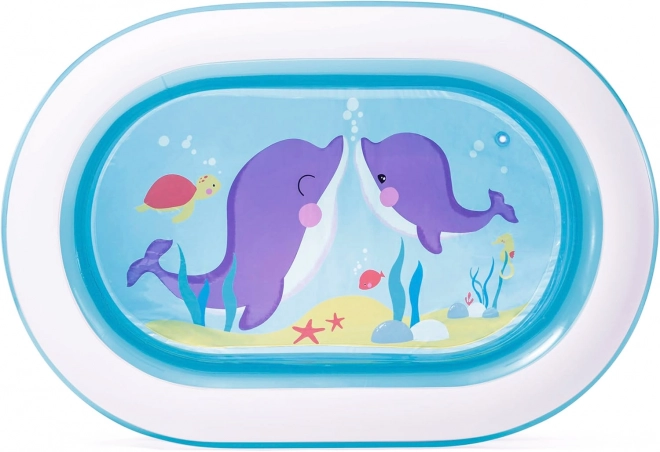 Piscine ovale gonflable pour enfants avec dauphins