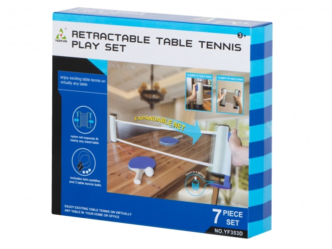 Ensemble de tennis de table - filet et raquettes avec balles