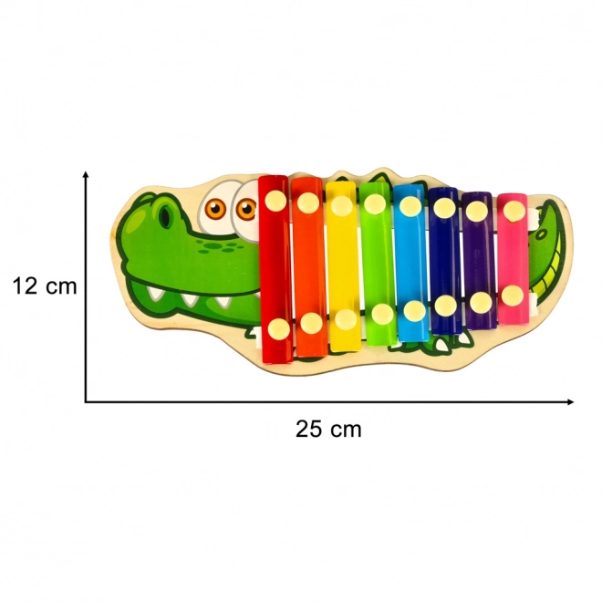 Xylophone en bois crocodile