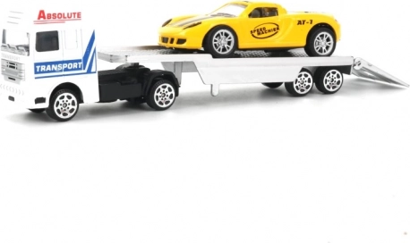 Dépanneuse à rétrofriction avec petite voiture – transporteur en métal