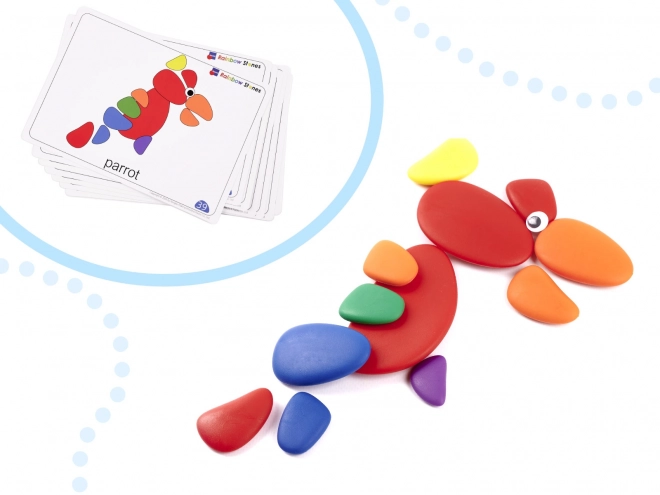 Ensemble Montessori de Pierres Colorées Créatives 65 pcs