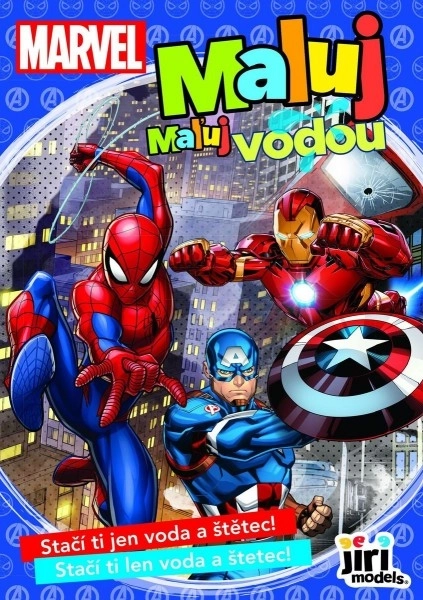 Coloriages Peins avec de l'eau Marvel