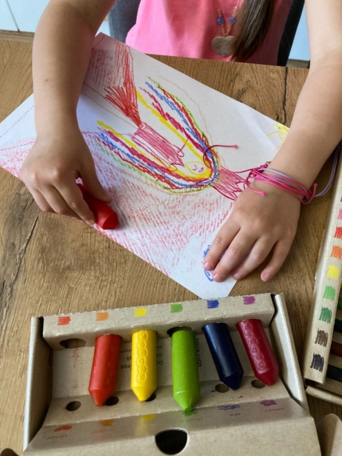 Crayons de cire écologiques Junior 6 pièces
