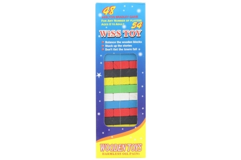Jeu tour en bois colorée