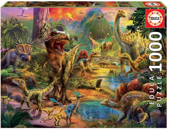 Puzzle Terrain des dinosaures 1000 pièces