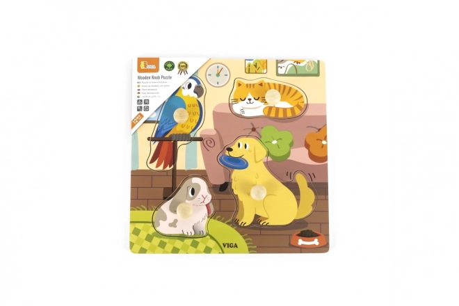 Puzzle en bois - animaux de compagnie