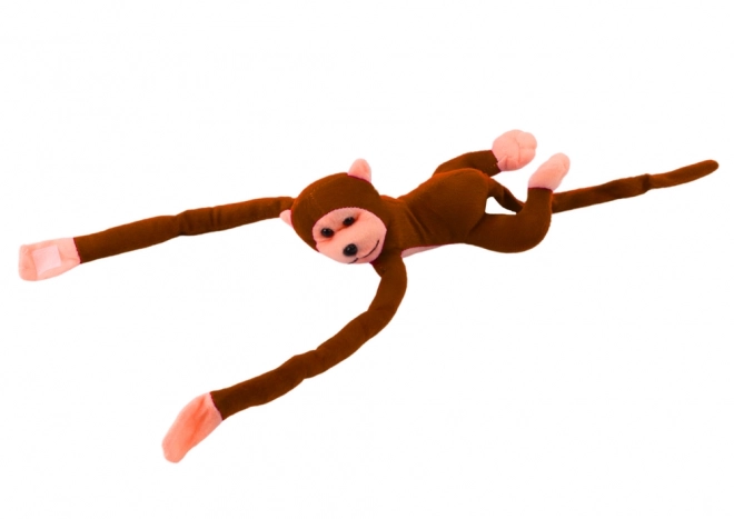 Mascotte en peluche singe avec son brun foncé 80 cm