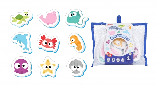 Jouets de bain animaux marins en mousse 9 pcs
