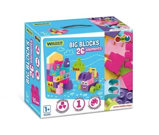 Wader grands blocs 26 pièces roses