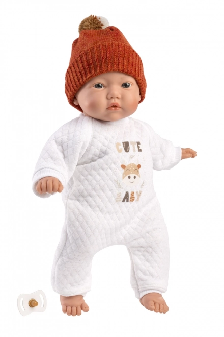 Llorens 63304 PETIT BÉBÉ - poupée réaliste bébé avec corps en tissu doux - 32 cm