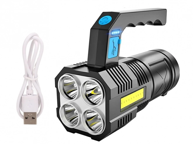 Lampe LED rechargeable 2 en 1 pour usages militaires et policiers