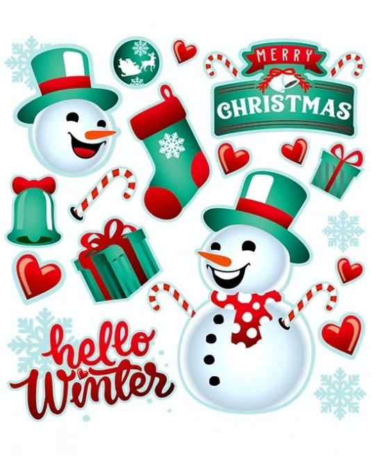 Timbres Bonhomme de neige d'hiver petit feuillet