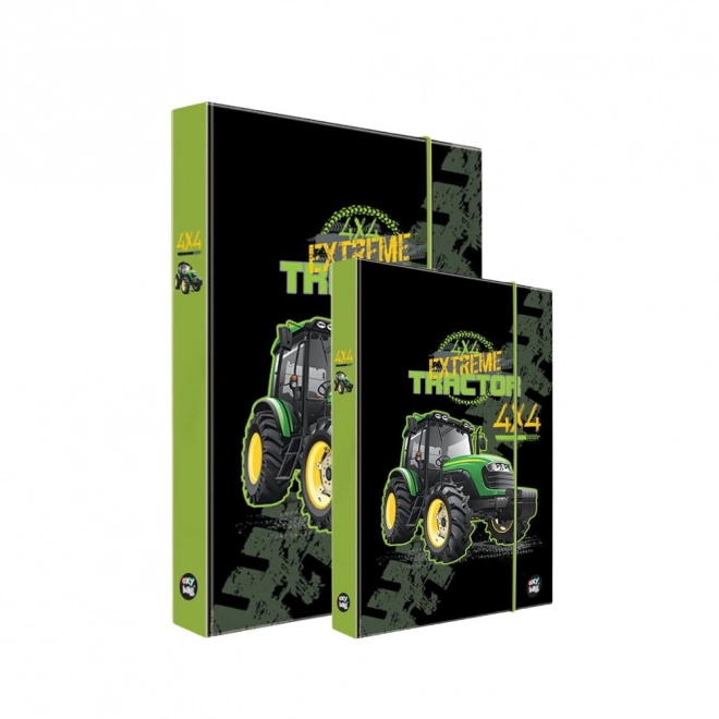 Ensemble de boîtes pour cahiers avec motif tracteurs