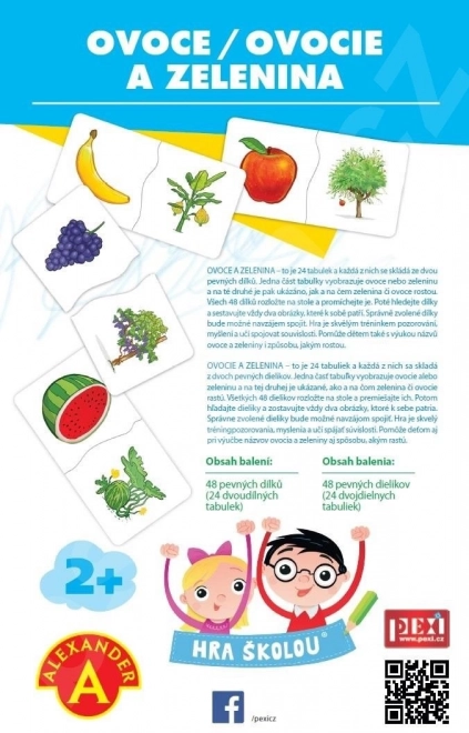 Jeu éducatif Fruits et Légumes pour enfants