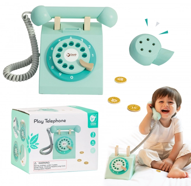 Téléphone en bois classique pour enfants