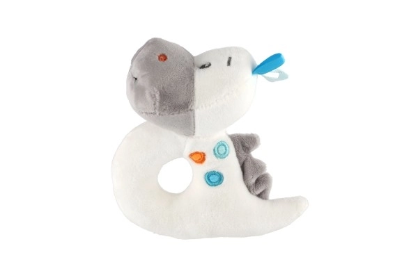 Hochet dinosaure peluche 13cm sur carte dans sachet 0+