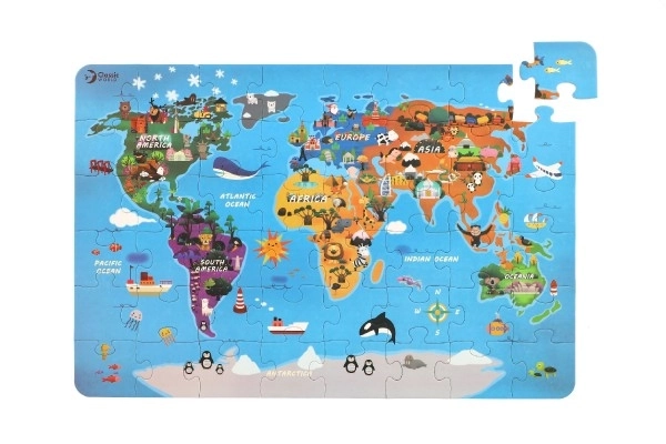 Puzzle Carte du Monde - 48 pièces