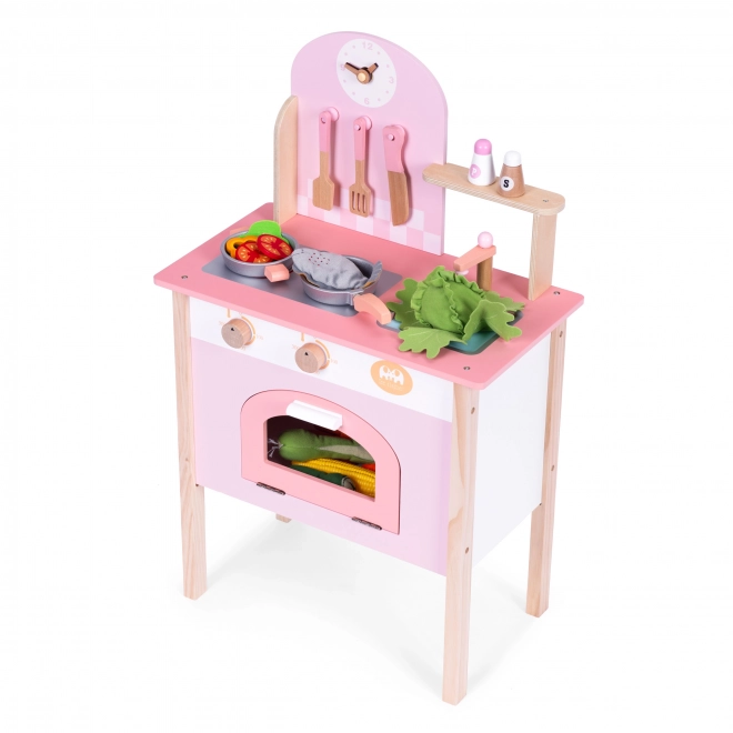 Cuisine enfant rose avec 8 accessoires ECOTOYS