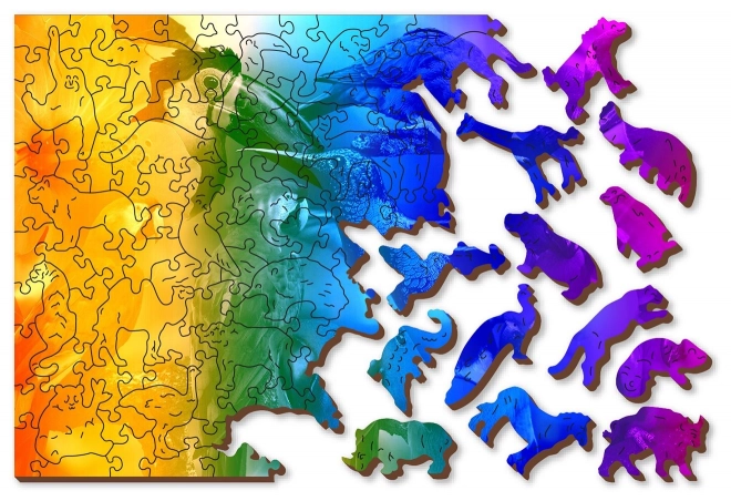 Puzzle en bois Paradis aviaire 2 en 1