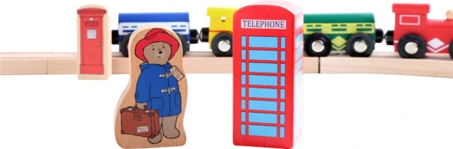 Petit Pied Circuit de Train Bois Paddington 43 pièces