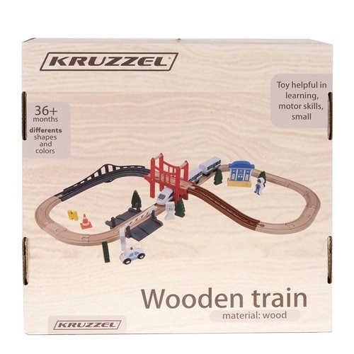 Circuit de train en bois Kruzzel 22646