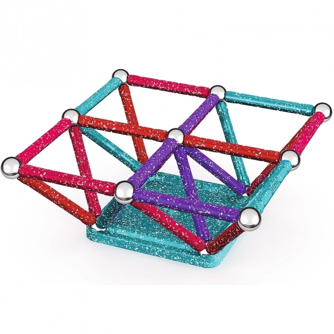 Jeu de construction magnétique GEOMAG Glitter 60 pièces
