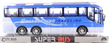 Autobus à friction bleu