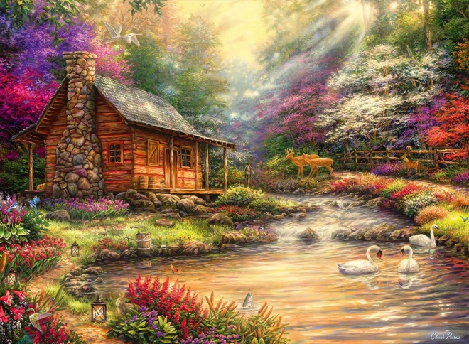 Puzzle Grafika refuge au bord du ruisseau 4000 pièces