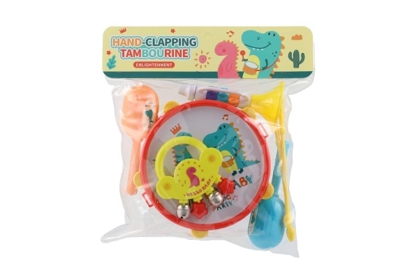 Instruments de musique/ensemble plastique 5pcs dans une boîte 2 couleurs en sac 27,5x28cm 3m+