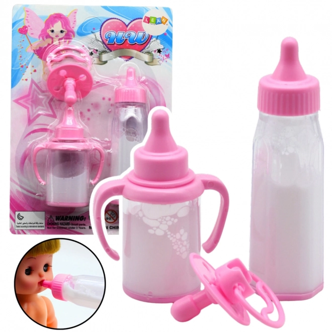 Ensemble pour bébé avec biberon et lait magique disparaissant pour poupées