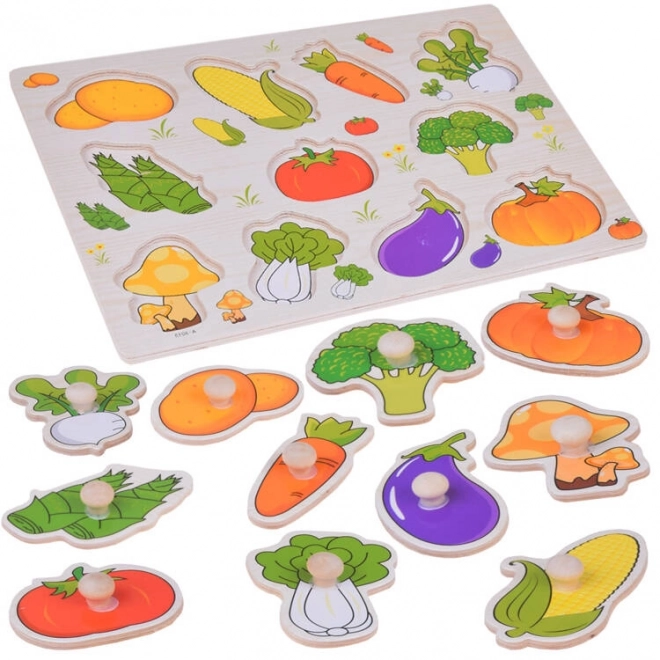 Puzzle éducatif en bois légumes match 11 pièces ZA5258