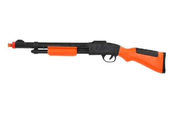 Fusil/carabine +menottes+balles à succion plastique 50cm sur carte