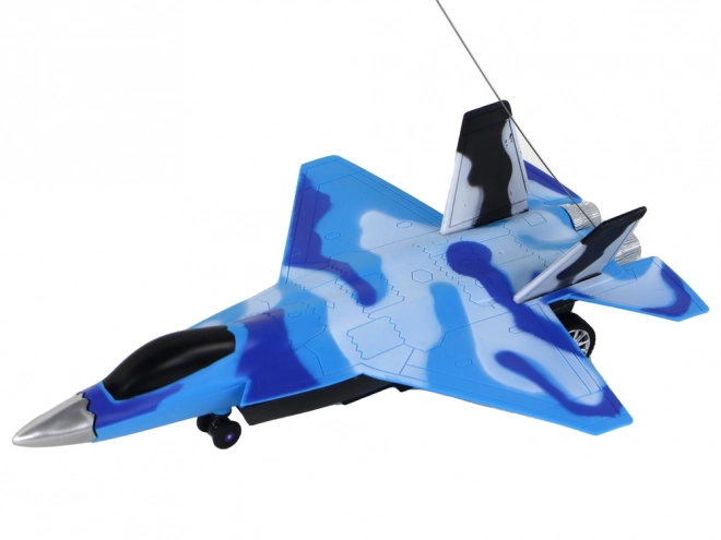 Avion de chasse télécommandé avec effets sonores et lumineux