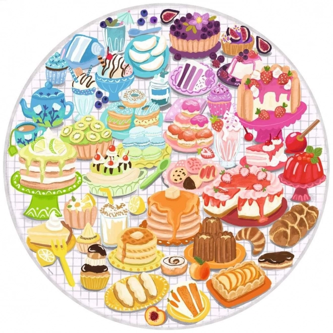 Puzzle Ravensburger cercle : Desserts 500 pièces