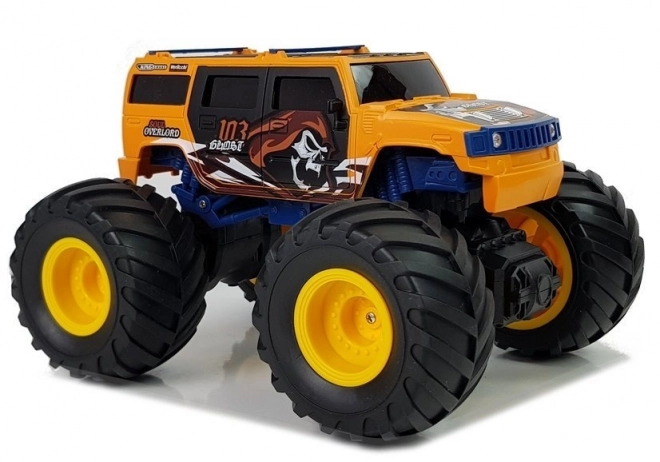 Voiture tout-terrain avec de grandes roues Bigfoot à télécommande 2.4G 1:18 jaune
