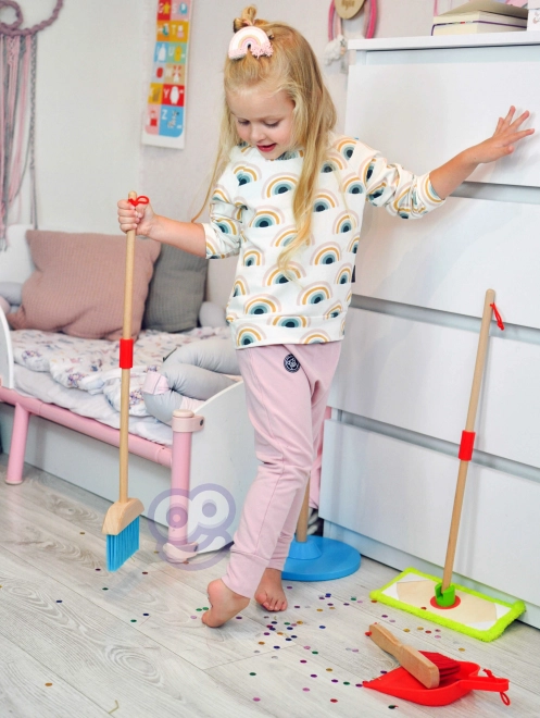 Ensemble de nettoyage en bois pour enfants Tooky Toy