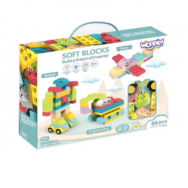 Kit de construction WOOPIE Grandes briques de construction pour enfants 86 pcs