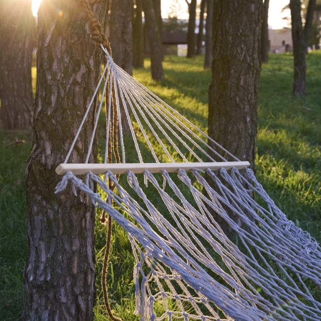 Hamac de jardin Boho avec franges gris 200 cm