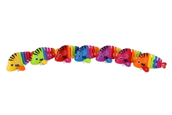 Poisson/Rybka à clé en plastique 11cm mix couleurs 14pcs en boîte