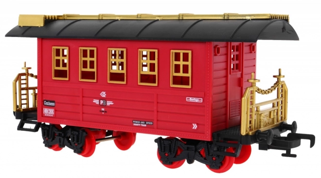 Train télécommandé avec rails pour enfants 3+ Fonction fumée + sons Lumières