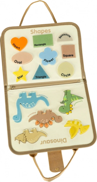 Valise sensorielle Montessori avec dinosaures