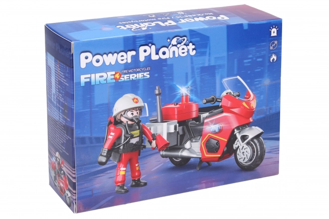 Figurine Pompier à Moto Jeu de Construction