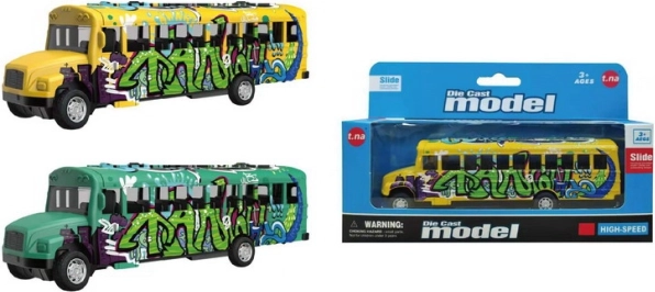 Autobus métallique à rétrofriction 14 cm