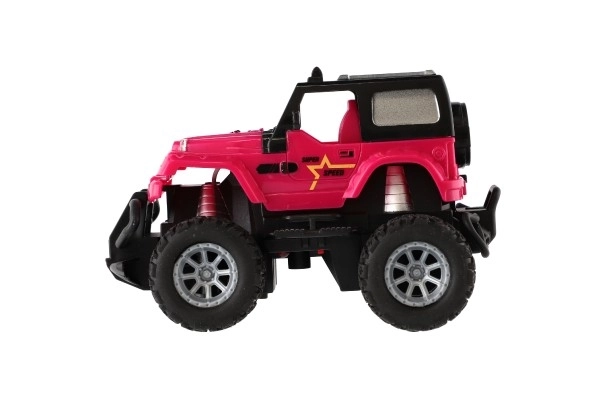 Voiture RC tout-terrain 14cm plastique 27MHz à piles avec lumière en boîte 20x11x10cm