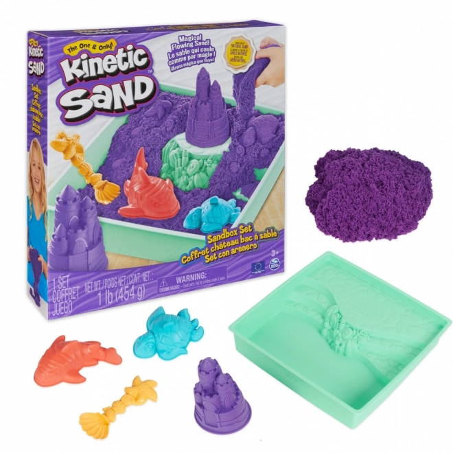 Sable cinétique bac à sable violet